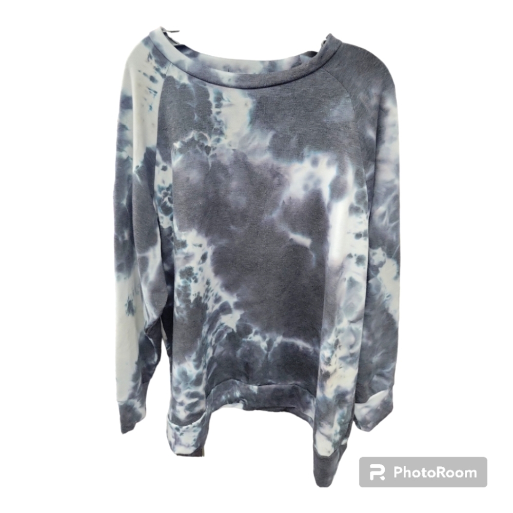 REB . In . J |Gray tie dye soft sweater | 3XL